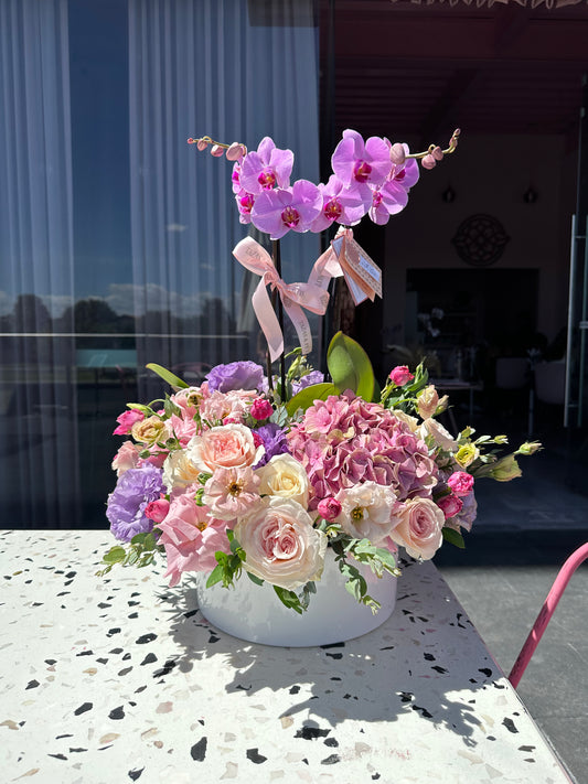 Orquídea con flores